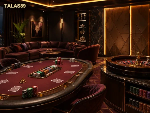 Tampilan beranda talas89 dengan navigasi game online